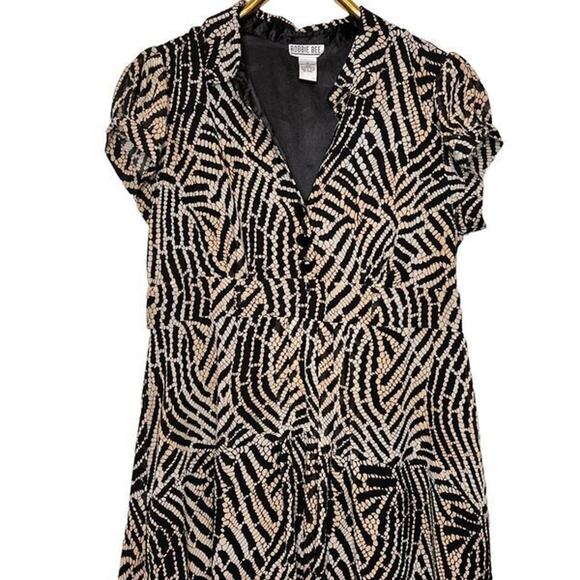 Robbie Bee Retro 40s Style Size 18 Dress Button Front Rockabilly Swing Dance - Picture 5 of 10